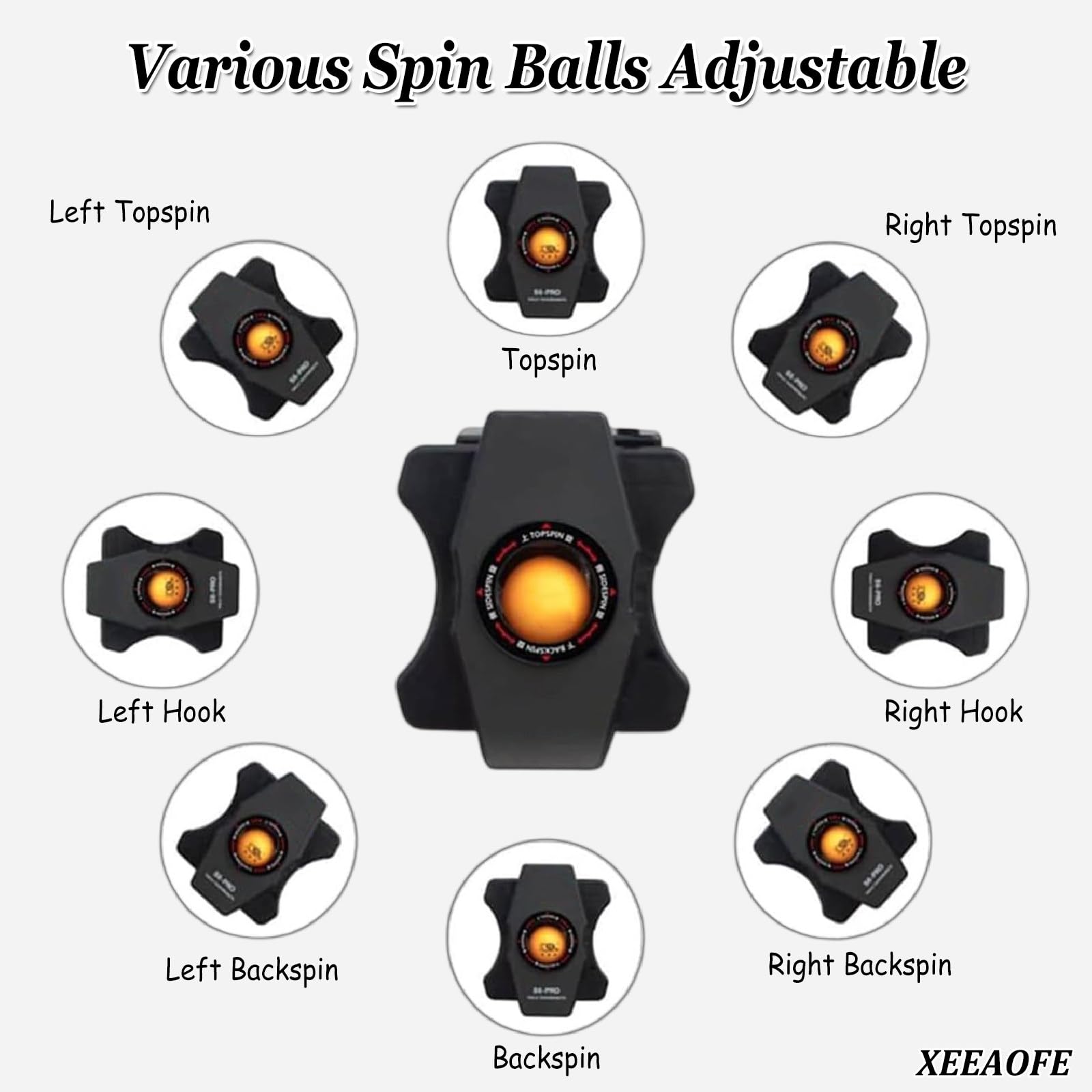 Automatische Tischtennis-Ballmaschine für Zuhause/Verein/Schule, Enthält 9 Rotationen, 7 Winkel, Ballrückführung & 300-Ball-Kapazität