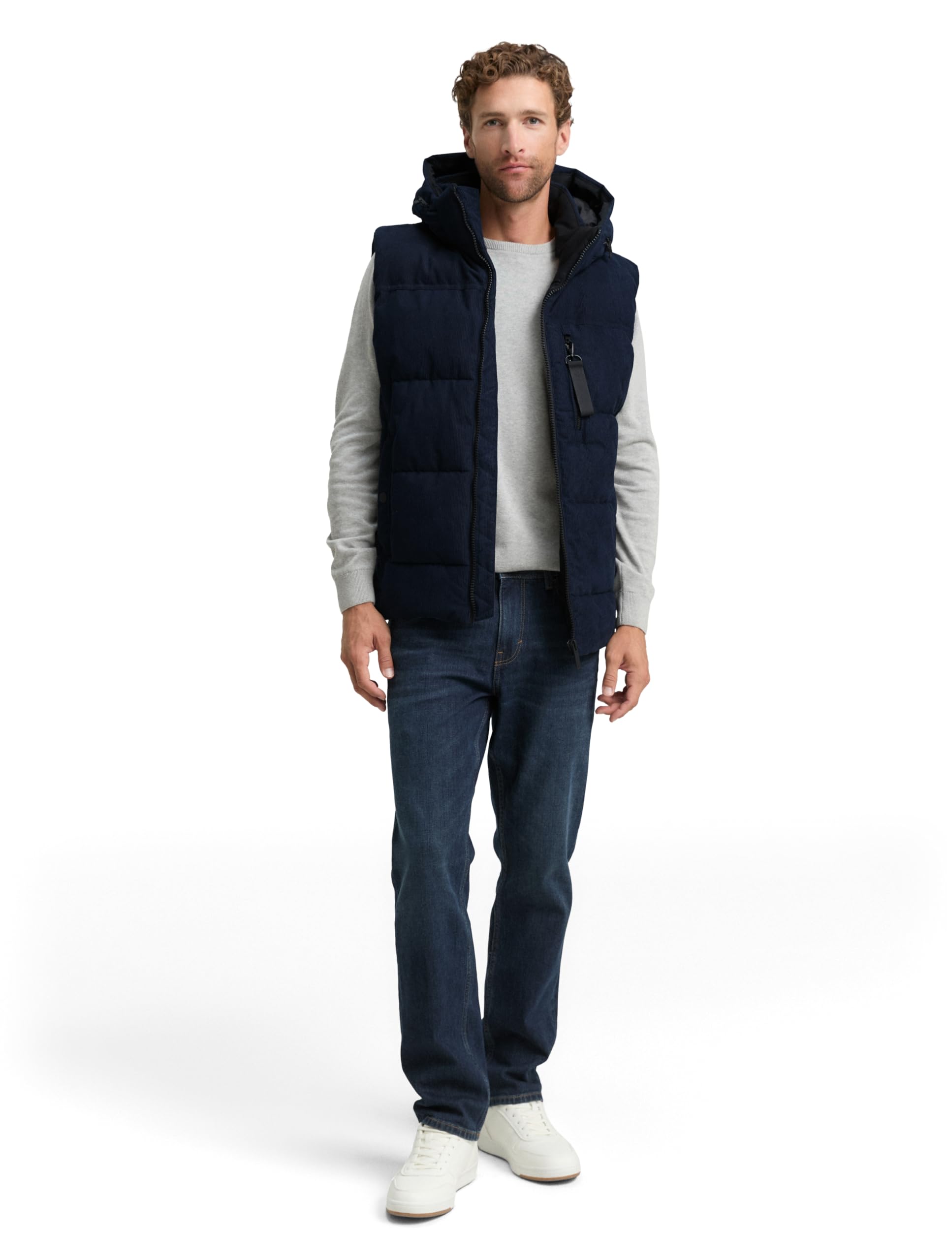 TOM TAILOR Męska kamizelka 1046976, 10668-Sky Captain Blue, XL, 10668 - Sky Captain Blue, XL