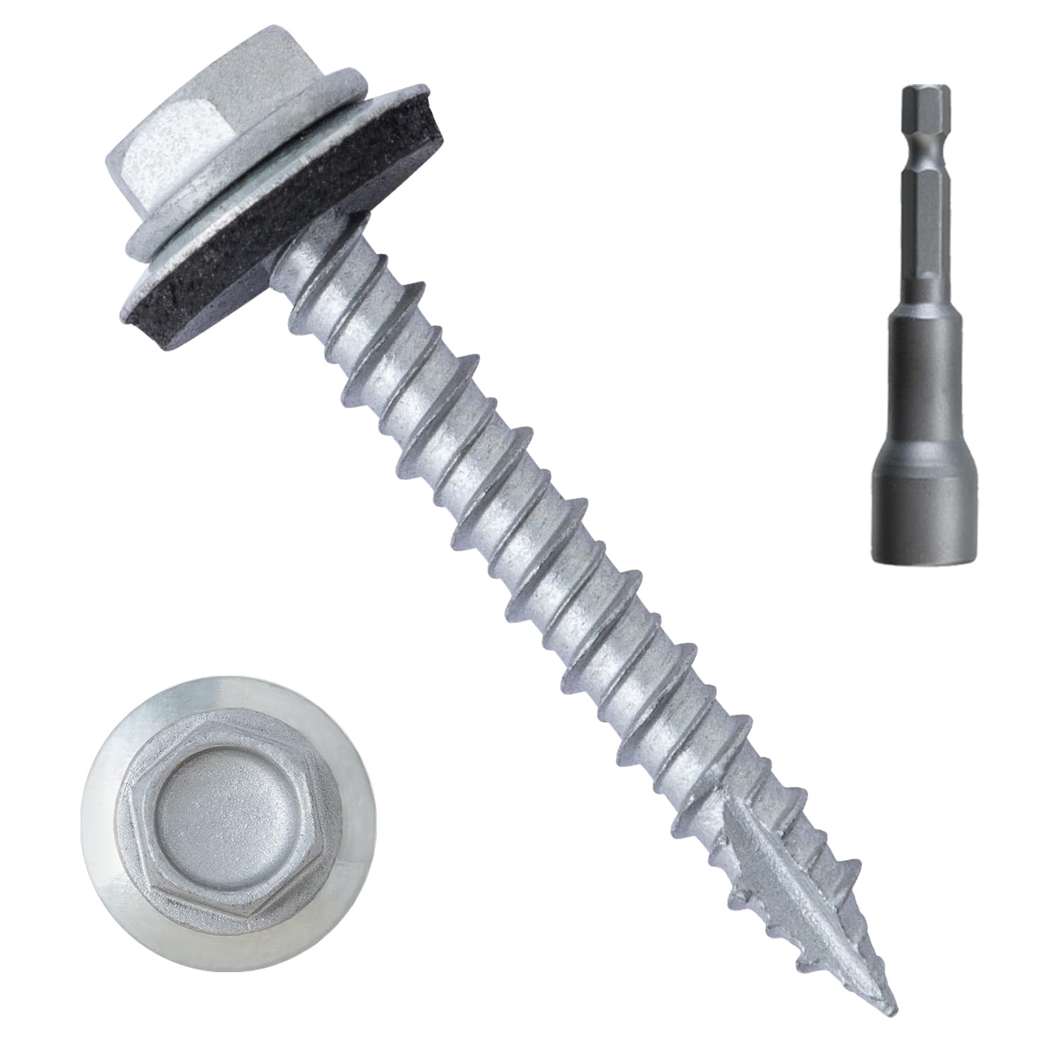 LIONMAX Metal Roofing Screws - Rustproof & Durable -8