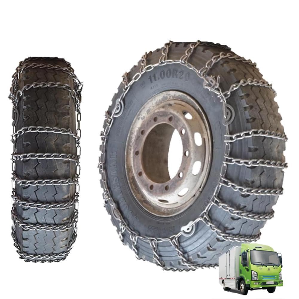 9mm Set of 2 Snow Tire Chains for Car SUV Pickup Trucks Van Trucks ATV Semi Trucks Light Truck Heavy Goods Vehicles 6.00-14 9mm 205/75R17.5
