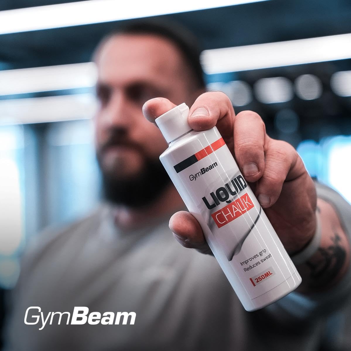 GymBeam Gesso Liquido, Magnesite Liquida per Fitness, Chalk per Arrampicata, Riduce la Sudorazione, Migliora la Presa, Aumenta Le Prestazioni, Non Macchia e Previene l'Inalazione