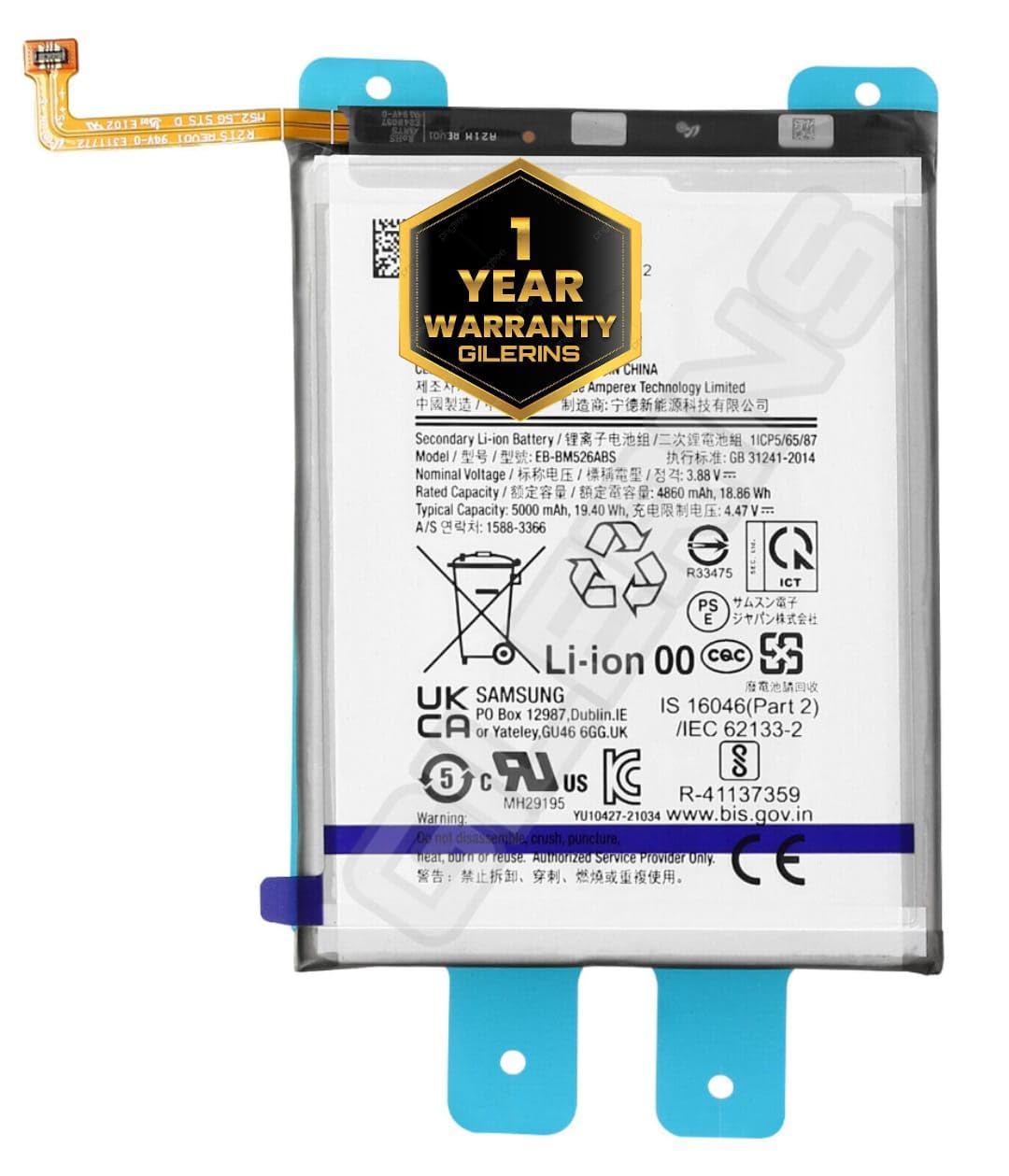 Original EB-BM526ABS Battery for Samsung M53/5G M33/5G F23/5G M52/5G A73/5G A23, M23, M526 Battery with 1 Year warrenty**** (V0019)