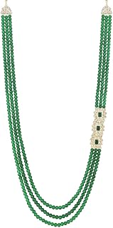 I Jewels 3 Layered Traditional Gold Plated Dulha Moti Mala with Beaded Maharaja Haar/Groom Necklace For Men Price In India