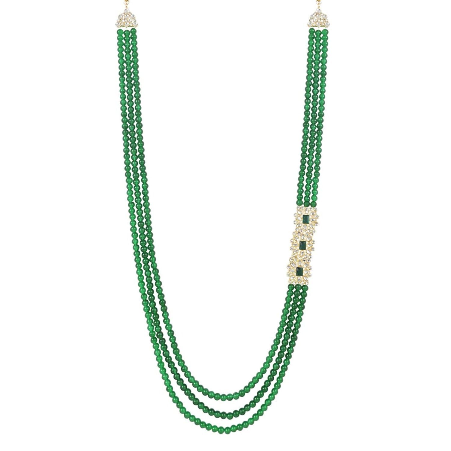 I Jewels 3 Layered Traditional Gold Plated Dulha Moti Mala with Beaded Maharaja Haar/Groom Necklace For Men (MLP52G) (B0C2D8GRM1) Amazon Price History, Amazon Price Tracker