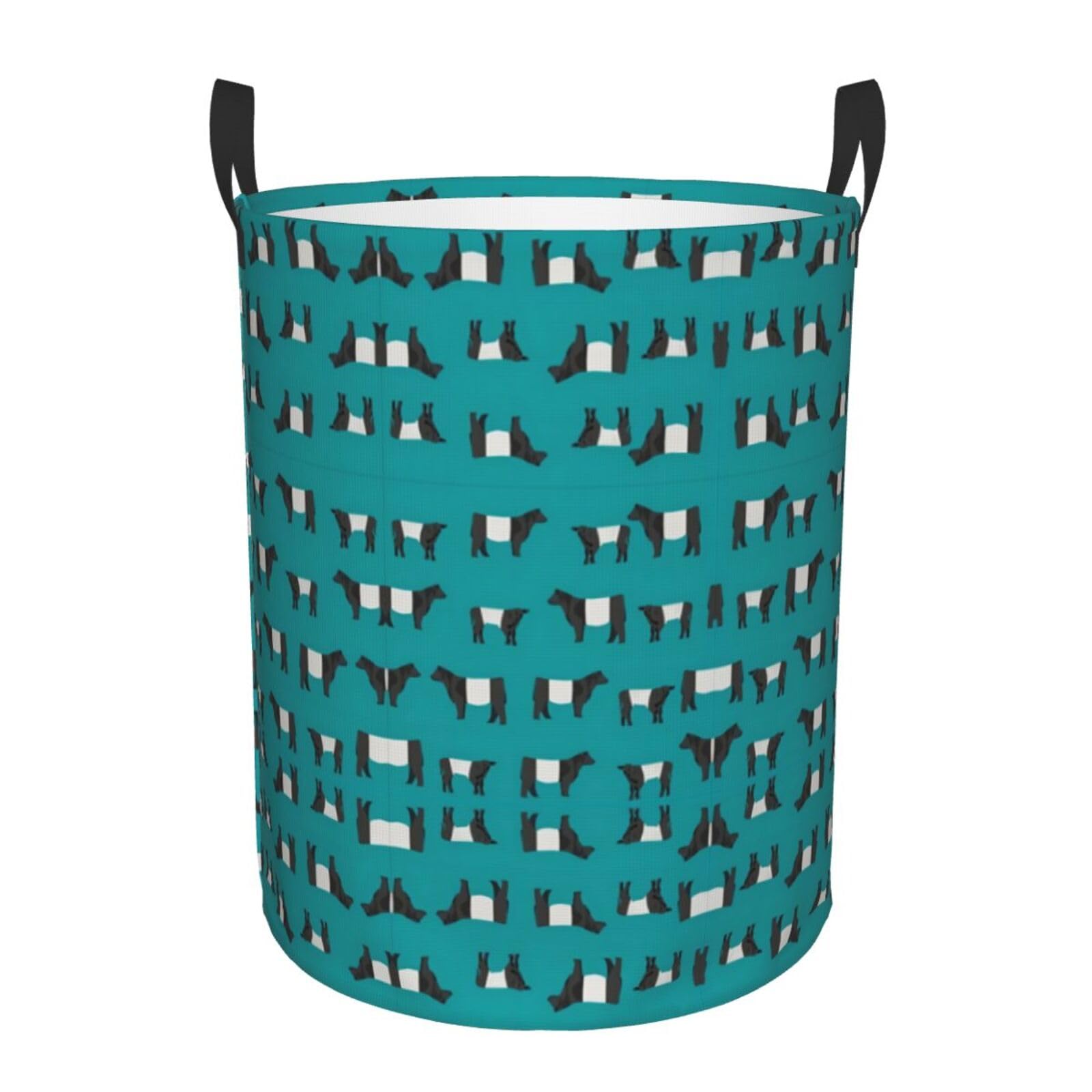 M Circular Hamper Galloway Cow Print Storage Basket for Home