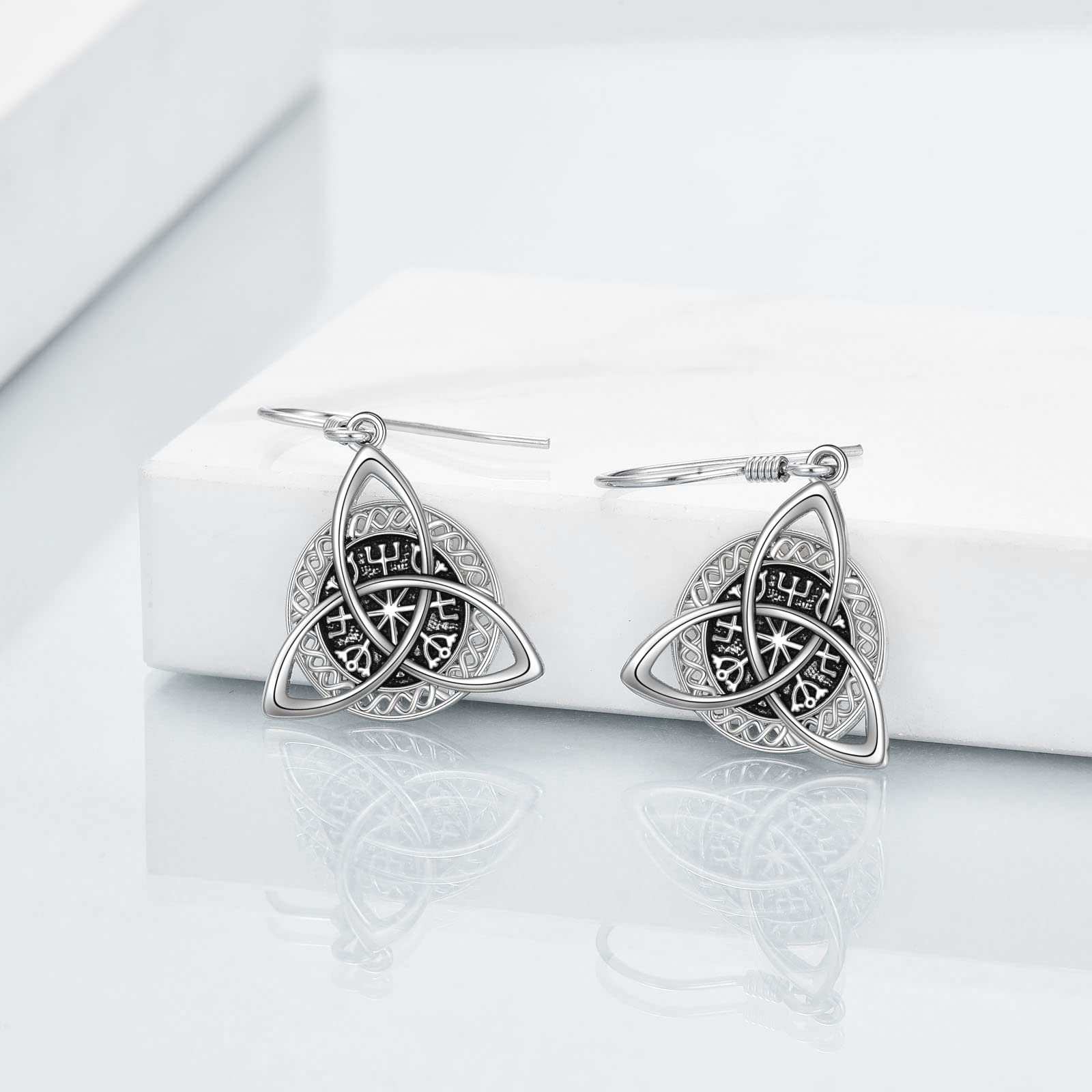Joyas vikingas protegidas por el amuleto de pendientes irlandeses de plata esterlina 925
