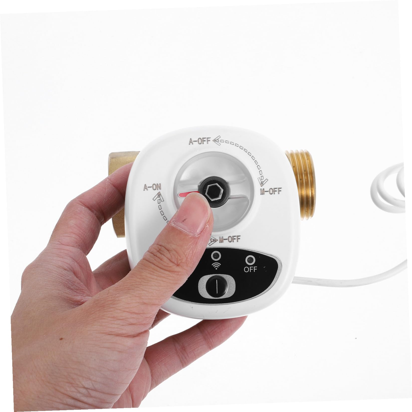 CLISPEED Válvula de Agua Eléctrica Inteligente Wifi con Temporizador y Alarma, Control Remoto Fácil Instalación, Material PC y Abs para Sistemas de Riego y Tuberías Dn25