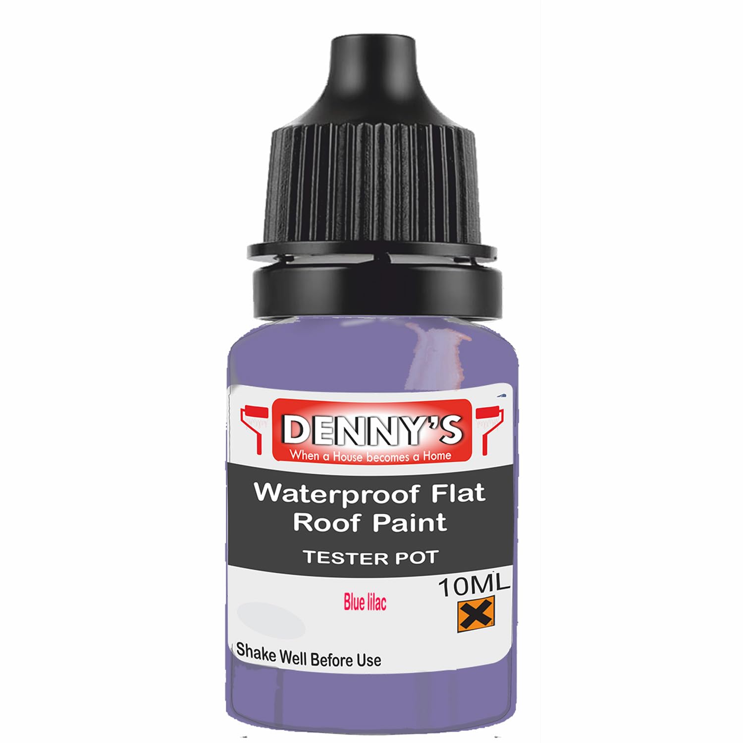 SCOOBYS PAINTS BACK IN THE MIX Chlorinated Rubber Flat Roof Paint – Waterproof Roof Sealer & Leak Repair Coating, Quick Drying, High Adhesion (Blue lilac, 10ML Tester Bottle)