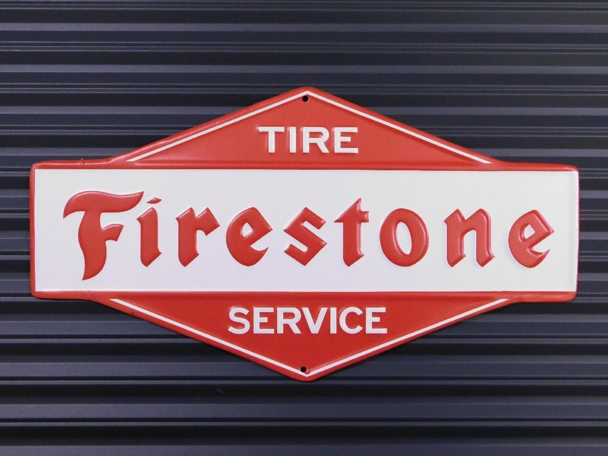 Amazon.co.jp: Firestone ファイアストン ミニエンボスメタルサイン 