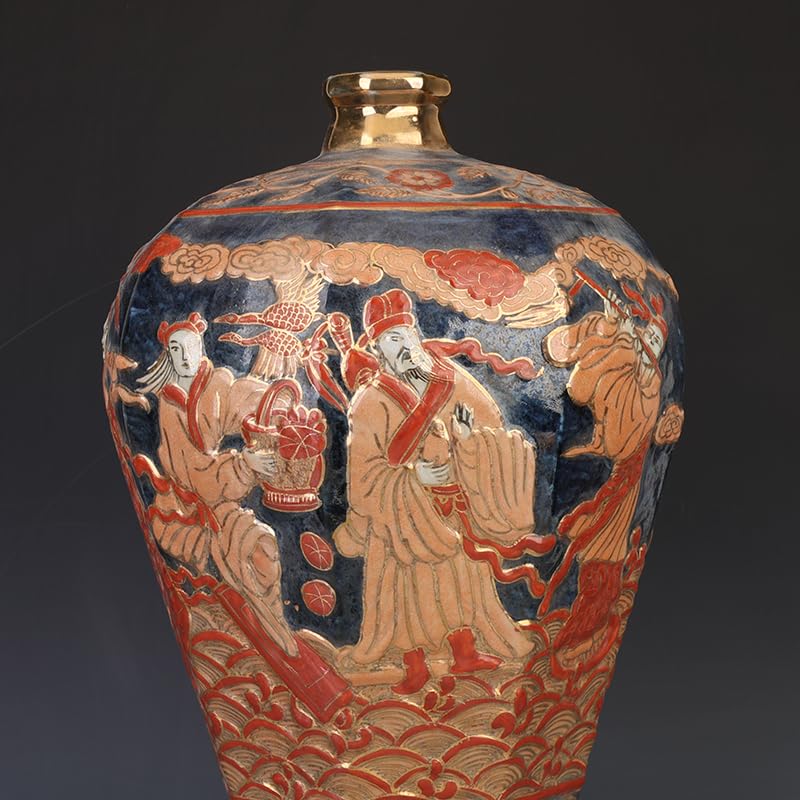 Wazon na kwiaty kreatywne badanie rzeźbione antyczna porcelana ręcznie robione ozdoby blaty biurowe ceramiczne wazony kwiatowe dekoracje do salonu
