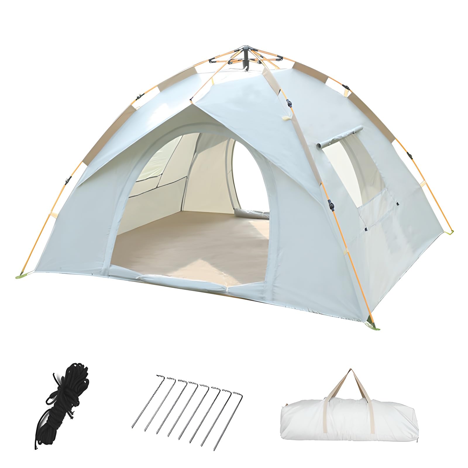 Tente de camping escamotable pour festival et bivouac familial 4 personnes