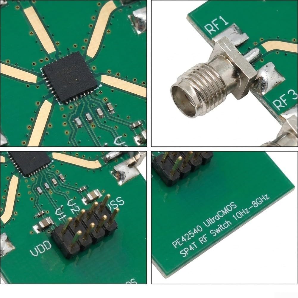 Switch RF SP4T 8GHz PCB Oro per Test HAM