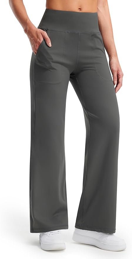 Libin Yoga Pants Women Wide Leg Pants 29"/31" High Waist Comfy Stretch Casual Loose Track Sweatpants Women with Pockets