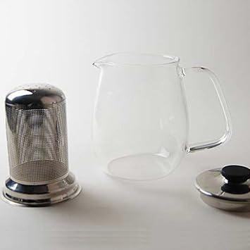 KINTO 8309 Unitita Teapot, 22.8 fl oz (680 ml), Stainless Steel, Dishwasher Safe, Heat Resistant Glass