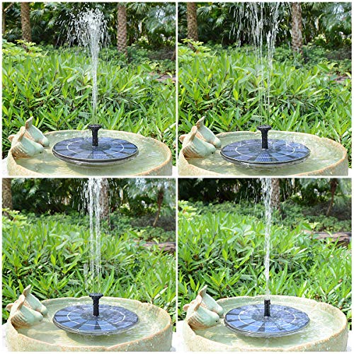 SOARAISE Solar Fountain with Battery Pack, 2.5W Powered Fountain Bird Bath Fountain Pump Free-Standing Outdoor Solar Panel Kits Water Pump for Birdbath, Garden, Pool, Pond - Thumbnail 6