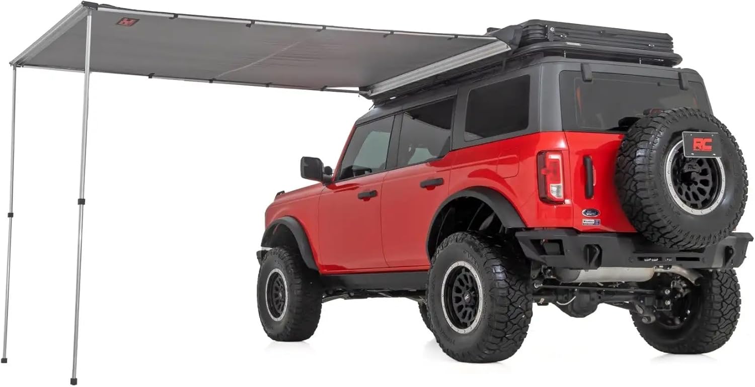 Rough Country Retractable Roof Rack Awning 66 x 98 Universal Fit - (Fits Trucks SUVs) Rough Country Retractable Roof Rack Awning 66 x 98 Universal Fit - (Fits Trucks SUVs)