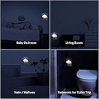 Vista 2 de iBetterLife - Lámpara de pared LED con sensor de luz nocturna en forma de hongo, lámpara de ensueño para dormitorio, linda lámpara de hongo