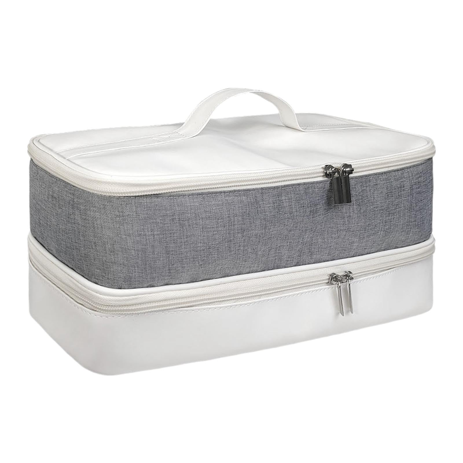 Ktuxzci Elegant Hair Stylist Case With Roomy Double Layer For Travel And Storage Toiletries Accessories Container Tools Waterproof Mother's Day Double Layer
