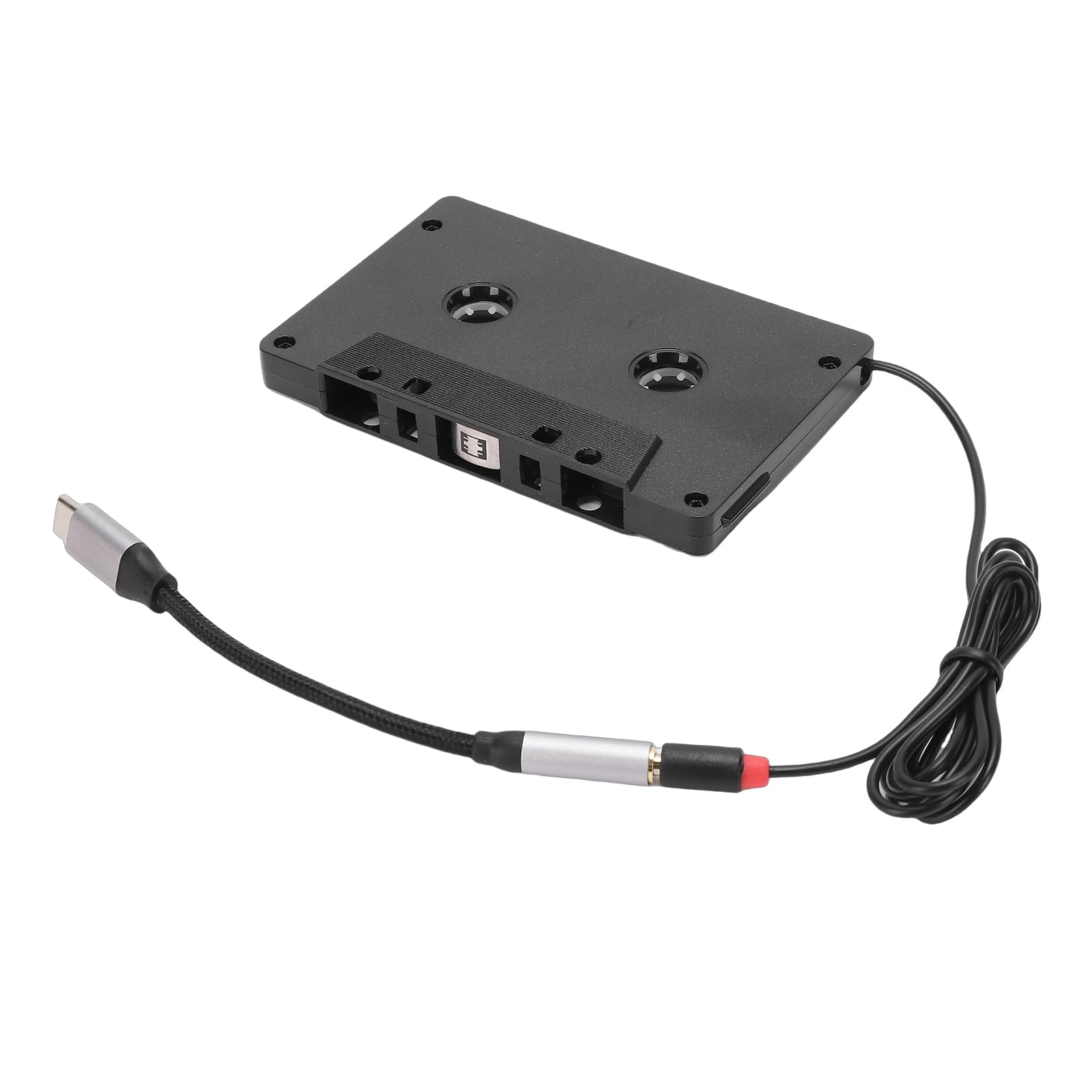Sxhlseller Adaptateur Universel pour Cassette de Voiture avec Câble Auxiliaire USB-C vers Jack 3,5 Mm, Sortie Stéréo 4 Canaux, Lecture de Musique Haute fidélité pour Téléphones, Lecteurs