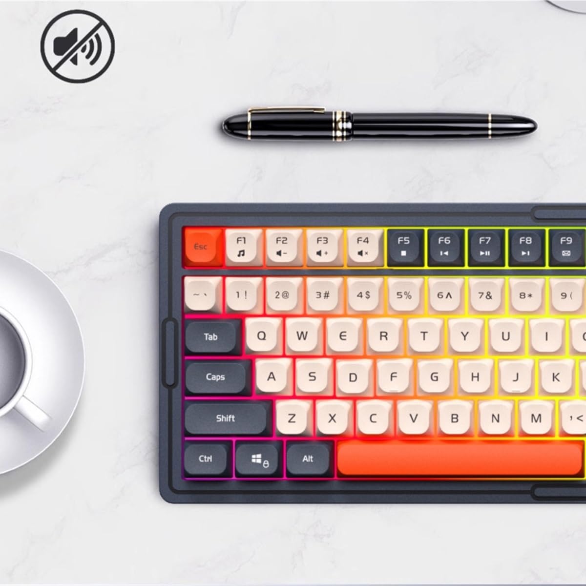 Klawiatura i Mysz do Gier, Zestaw Drutu Z Klawiaturą I Myszą Konstrukcje Odporne Na Zalanie Ergonomiczna Klawiatura Do Domowego Biura Wodoszczelna Klawiatura i Mysz(Multi-colored)