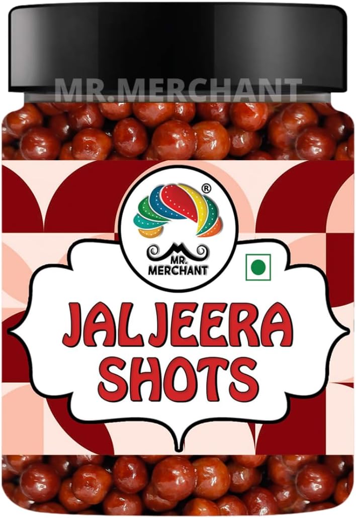 Mr. Merchant Jaljeera Shots, 300g [Chatpati Jaljeera Goli Mukhwas - Digestive Goli Mouth Freshener]
