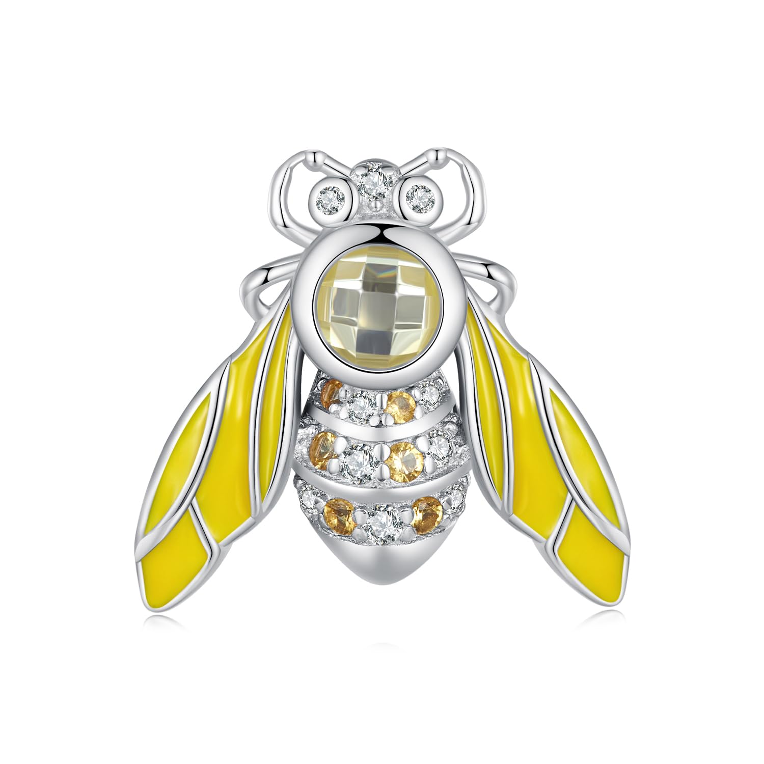 Abalorios de abeja y cuentas de cristal amarillo para pulseras DIY 8