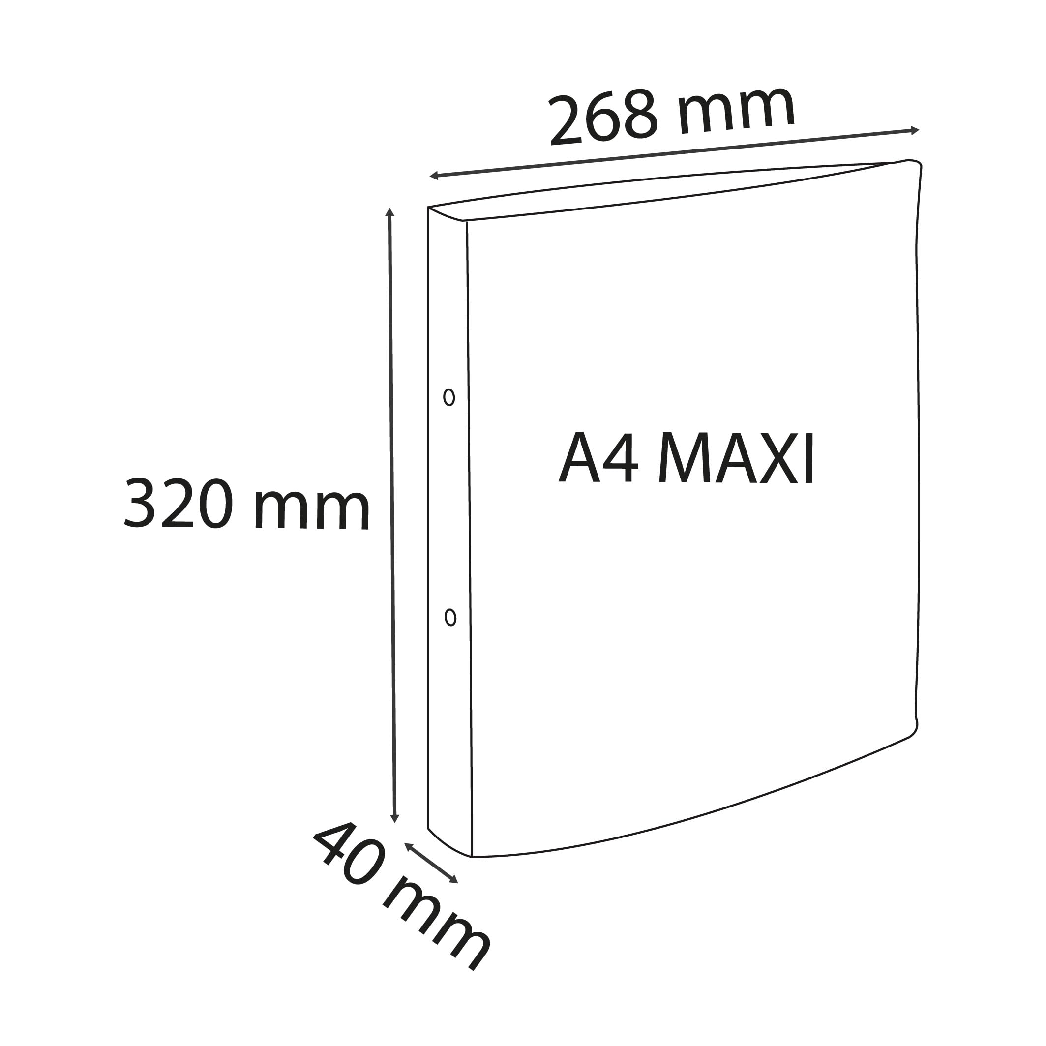 Exacompta - Réf. 54930E - Carton de 12 classeurs semi-rigides Pop'N Co - PP recyclé - 2 anneaux ronds - dos 40 mm - Format extérieur : 32x26,8 cm - Format à classer A4 Maxi - 4 couleurs assorties
