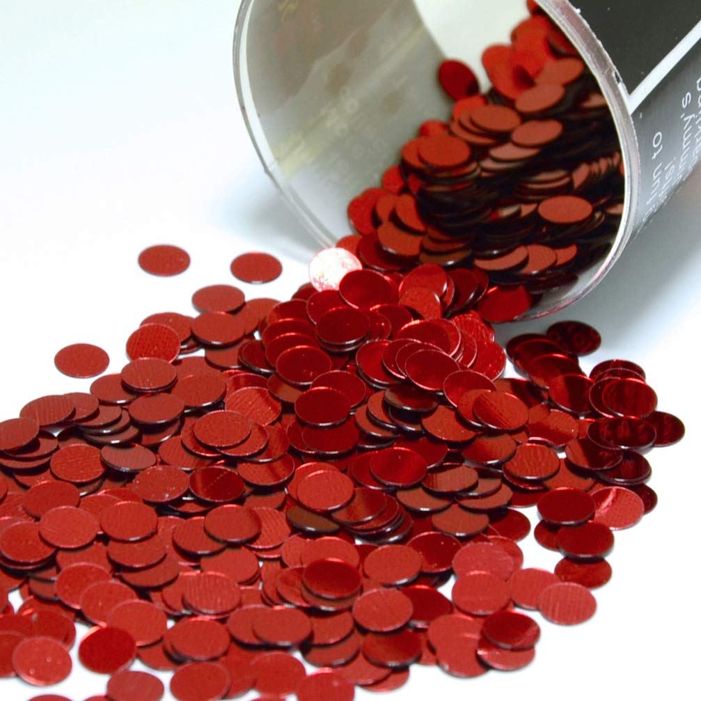 Jimmy Jem's Confetti Circle 1/4" Red - Retail Pack #8558 QS0