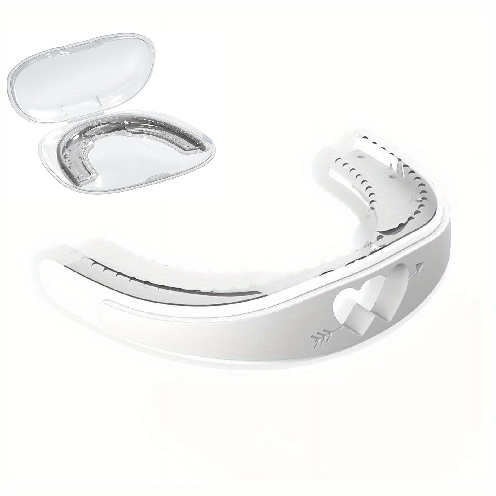 Silicone Snore Stopping Mouthpiece, Anti-Snoring Device,Sleeping Aid Mouthguard – Comfortable, Washable Anti-Snoring Device for Restful Sleep (White)