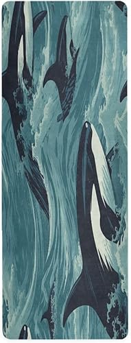 Miniatura 10 de Wassud Cherry - Tapete de yoga para mujeres y hombres, 71 x 26 pulgadas, plegable, antideslizante, para pilates, aeróbicos, ejercicios de suelo con