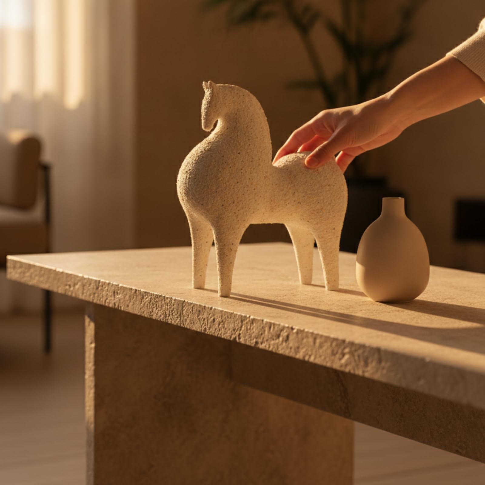 Statuetta di Cavallo Elegante Figura, M, Cavallo Astratto