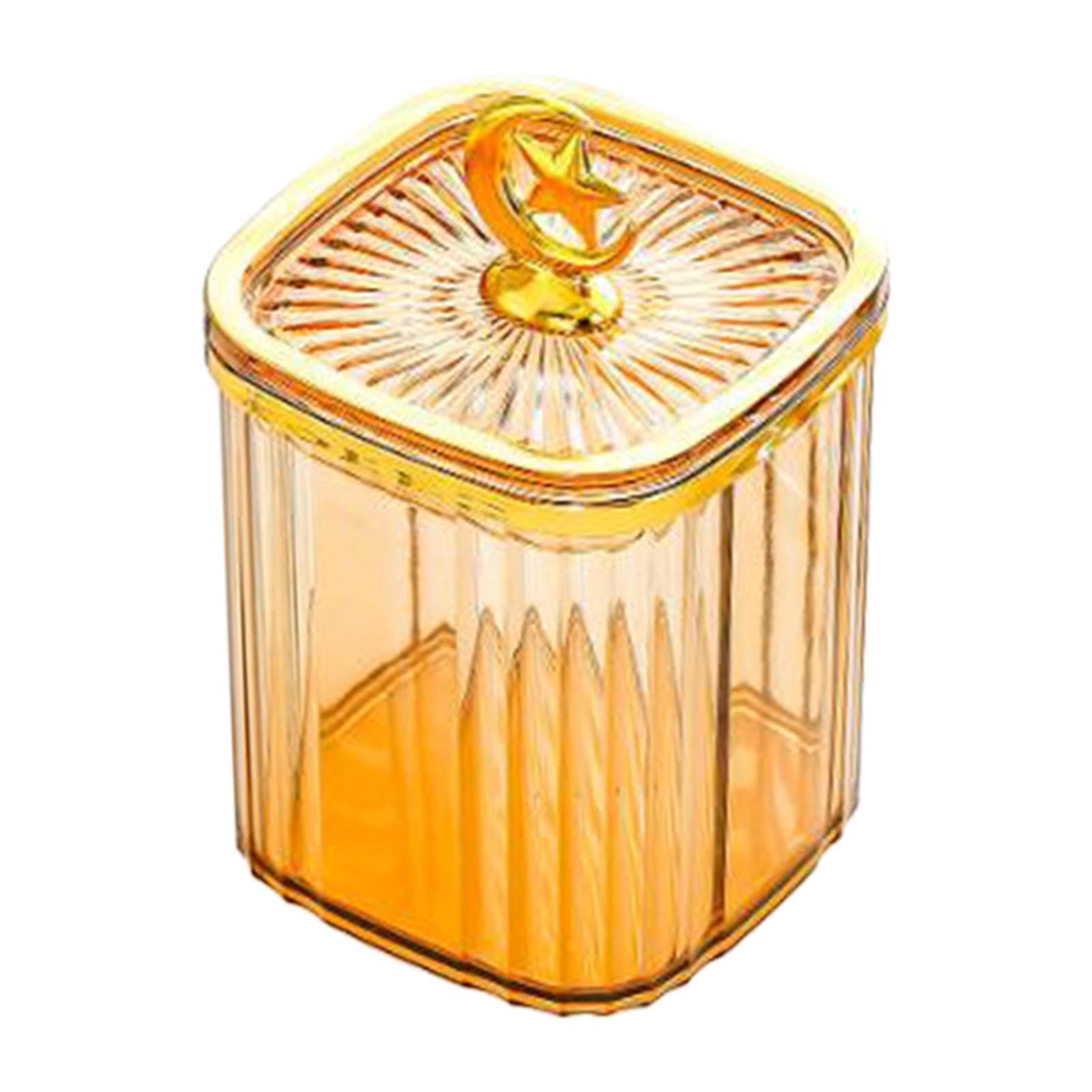 TWISAXC for Creative Airtight Food Storage Jar Storing Dry Food Snacks Nuts And Dried Fruits In Kitchen Canister Canister Comes Lid And Sealing Rings Provides, amber, M