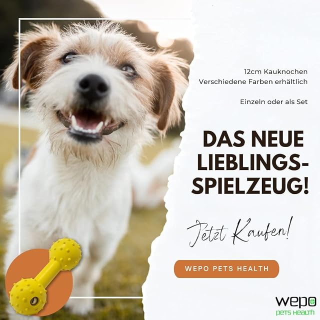 Foto 6 de 8 de WEPO Juguete para perros interactivo azul - Juguete para perros caucho natural