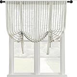 LAGARTERANA Cortina Tela de Saco a Rayas Azules (60 x 120 cm)