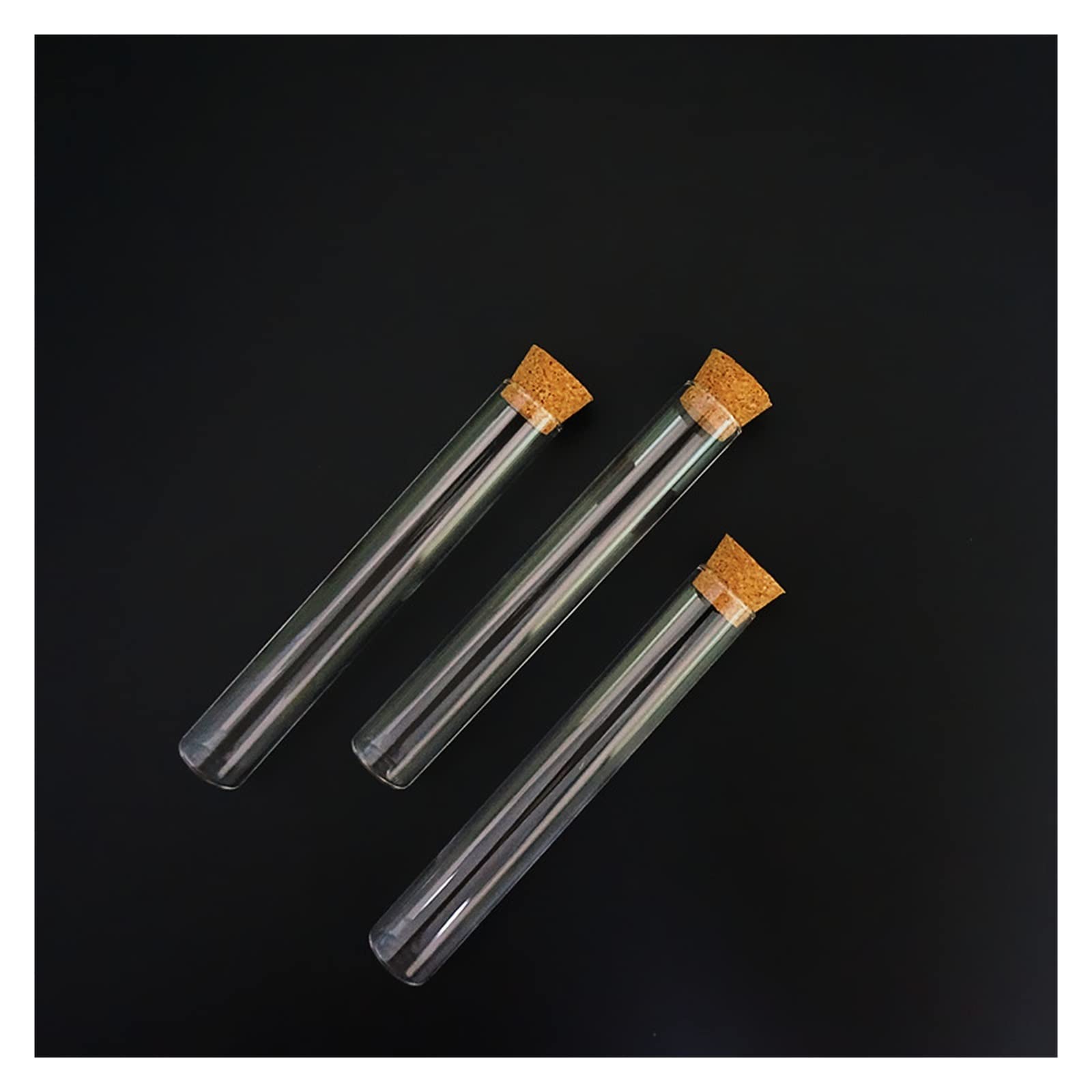 48 provette in vetro a fondo piatto da 15 x 100 mm con tappo in sughero for vetreria scolastica
