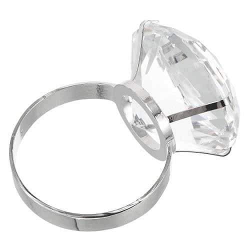 Abaodam Large Simulated Engagement Ring Prop Transparent Wedding Decoration for