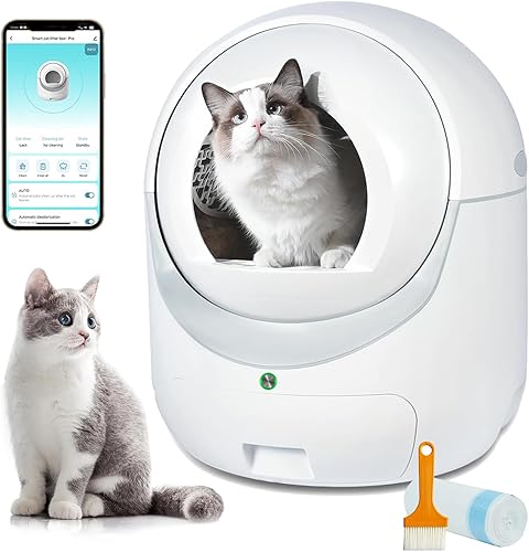 Caja de arena para gatos autolimpiante, nuevo modelo de caja automática antipellizcos para varios gatos, caja de arena grande de seguridad para