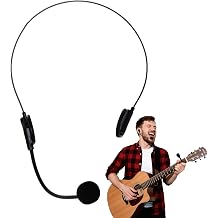Fake Costume Microphone Headset, Rockstar Costume Accessories, Rock Star Singer Costume Headset Prop Mic Headphones for Halloween Cosplay Music Party