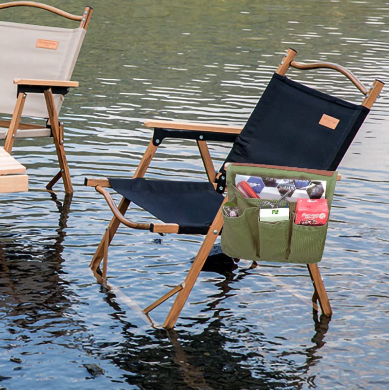 Sac De Rangement Pour Accoudoir De Chaise – 32x23,5 Cm, 4 Poches, Léger, Pour Plage/camping