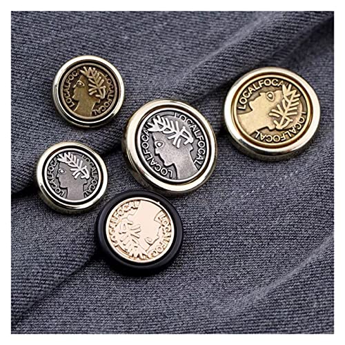 Boutons de couture au design de portrait vintage marron haut de gamme