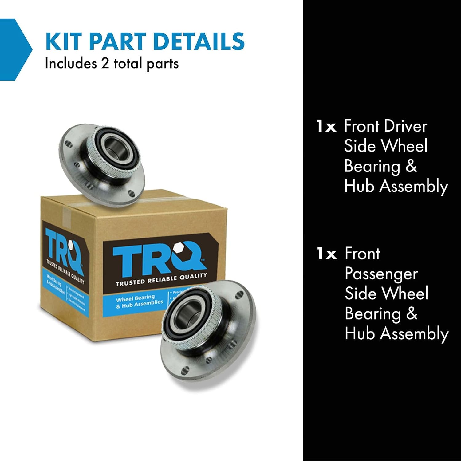 trq front left and right wheel bearing and hub assembly set 2 piece compatible with 2001-2005 bmw 325i 2001-2005 330i 2001-2005 325ci 2001-2005 330ci 2003-2009 z4 1996-2002 z3 1996-2000 328i bha53446