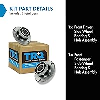 Vista 468 de TRQ Juego de 2 rodamientos de rueda trasera y conjunto de cubo con sensor ABS compatible con Ford Transit Connect 2014-2018