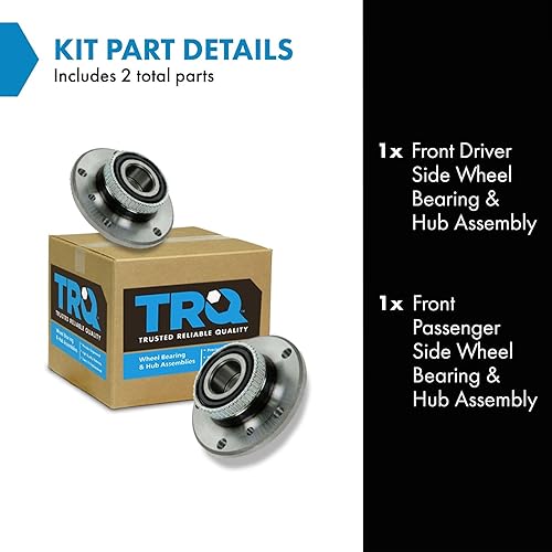 Vista 468 de TRQ Juego de 2 rodamientos de rueda trasera y conjunto de cubo con sensor ABS compatible con Ford Transit Connect 2014-2018