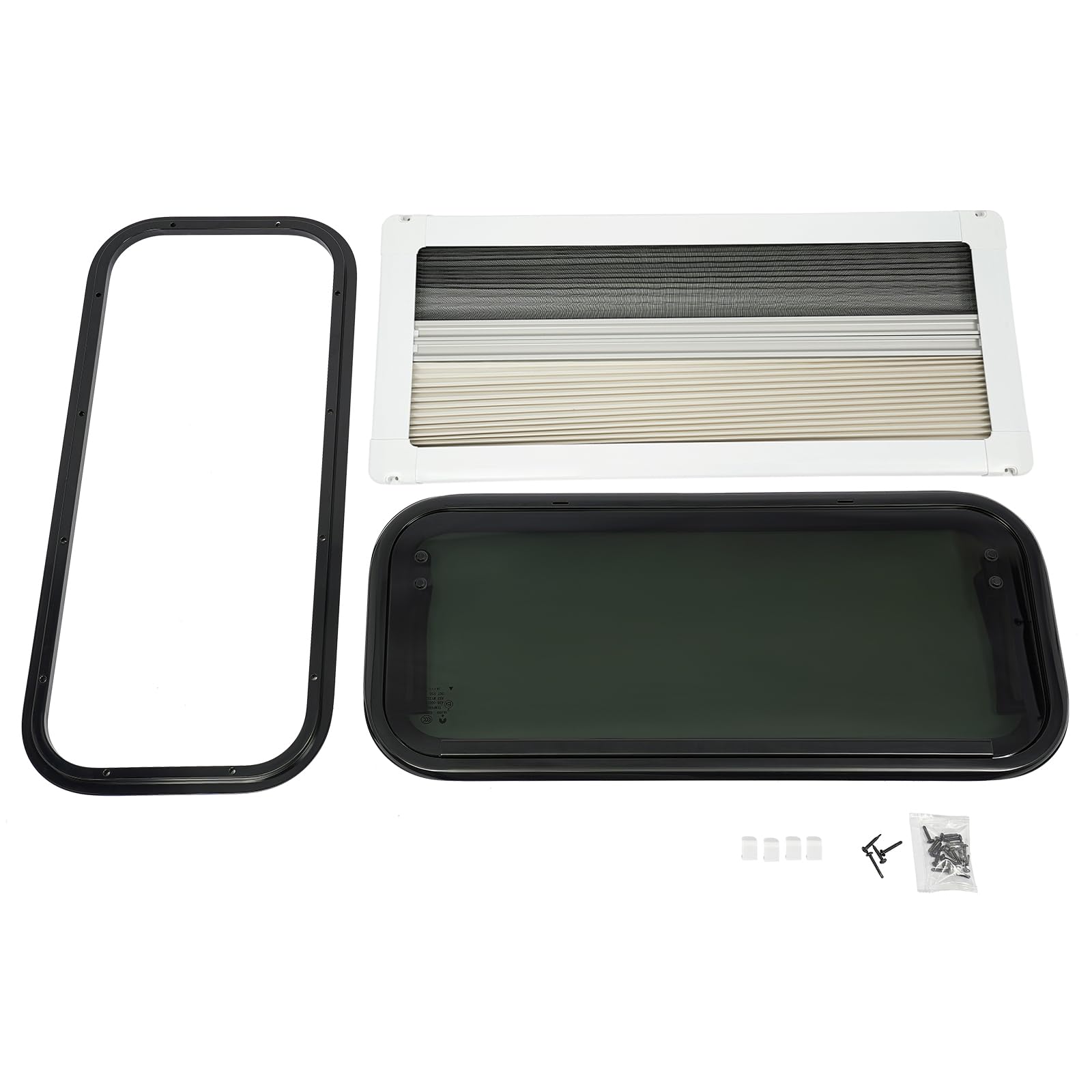 Finestra per roulotte a 85°, 700 x 300 mm | Finestra parasole per camper con chiusura, finestra laterale per rimorchio camper, diverse misure