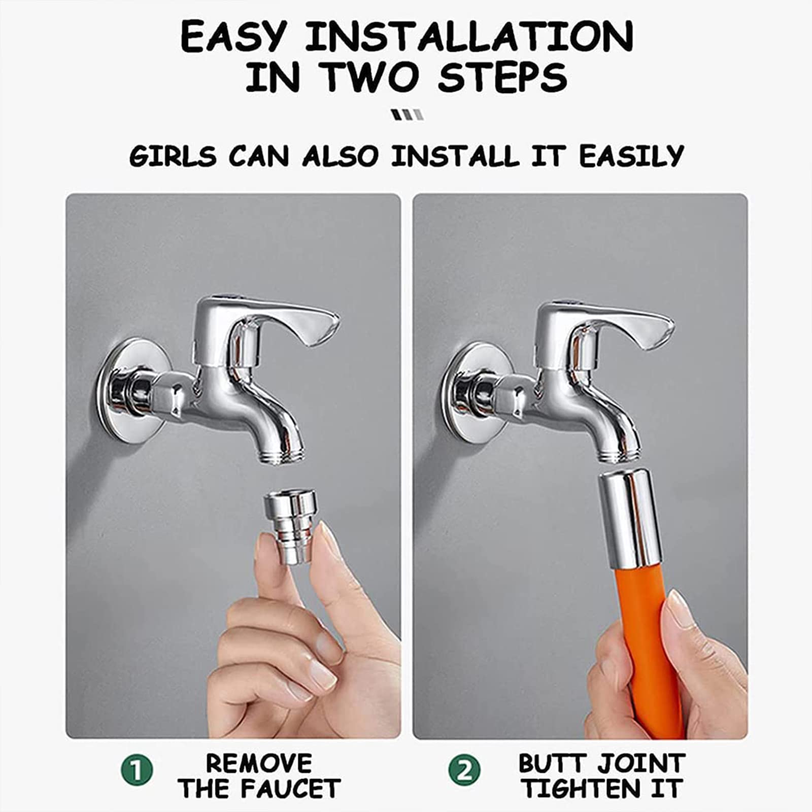 Tubo Prolunga Rubinetto Universale FGYZYP - Schiumogeno Girevole 360°, Silicone Alimentare, Risparmio Idrico - Foto 6