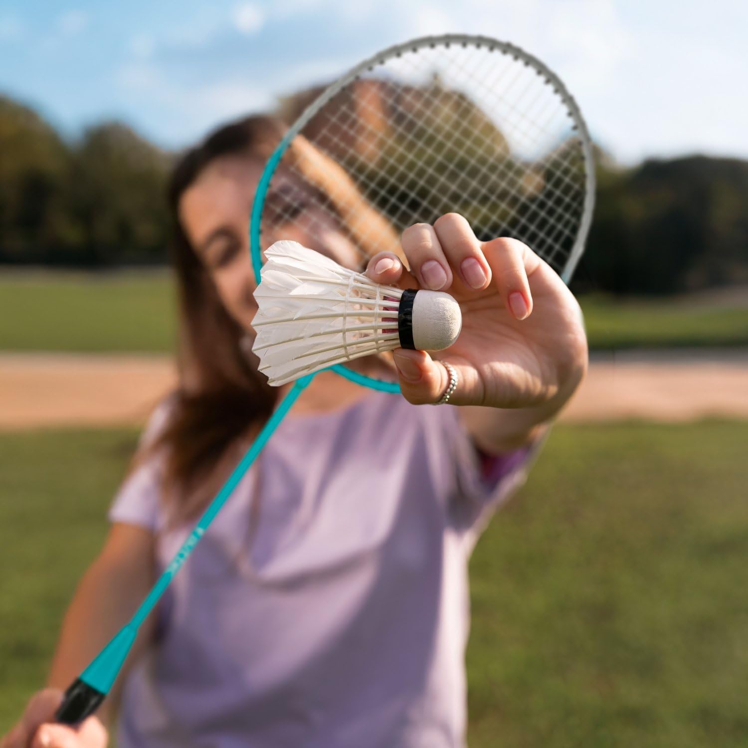 Set de Bádminton 2 Raquetas 1 Volante para Niños y Adultos