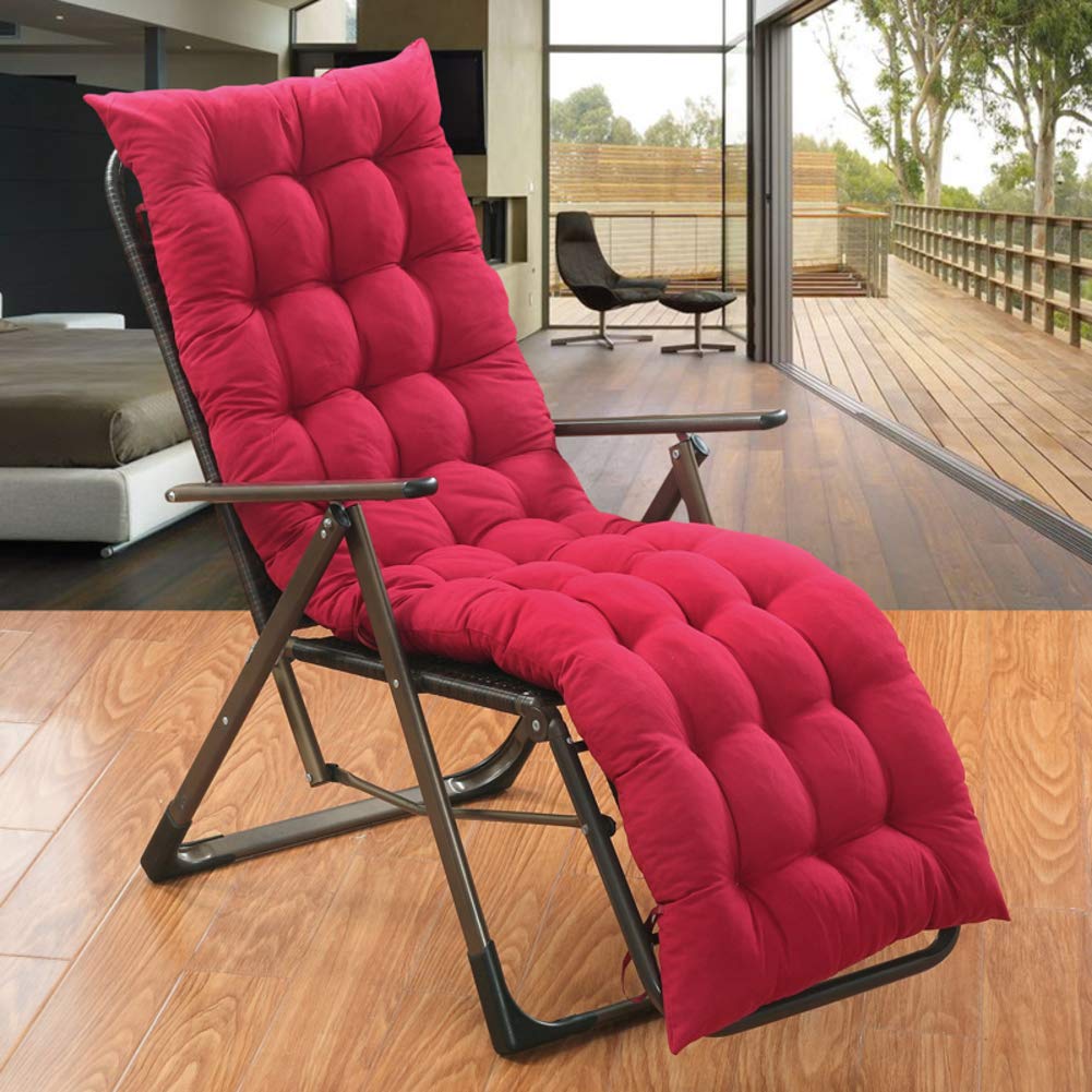 Coussin Extérieur épais Coussin Chaise Longue Jardin REDCAMP - Épais Et Confortable - Gris 165x54 Cm Coussin Antidérapant