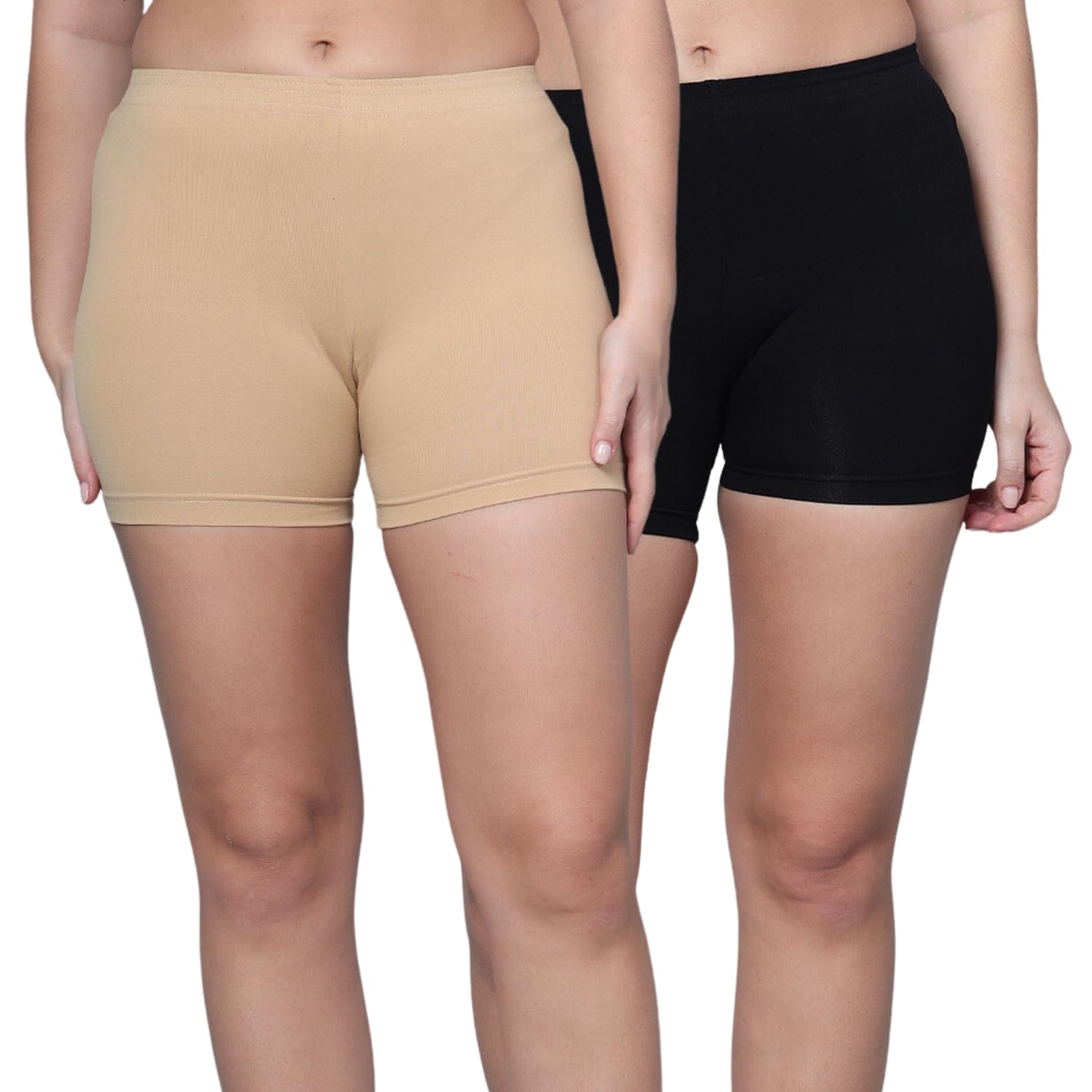 aimly Women Lycra Short Stretchable Activewear Sports Cycling Gym Yoga (Shorties/Underskirt Shorts) Combo Pack of 2-picture-29