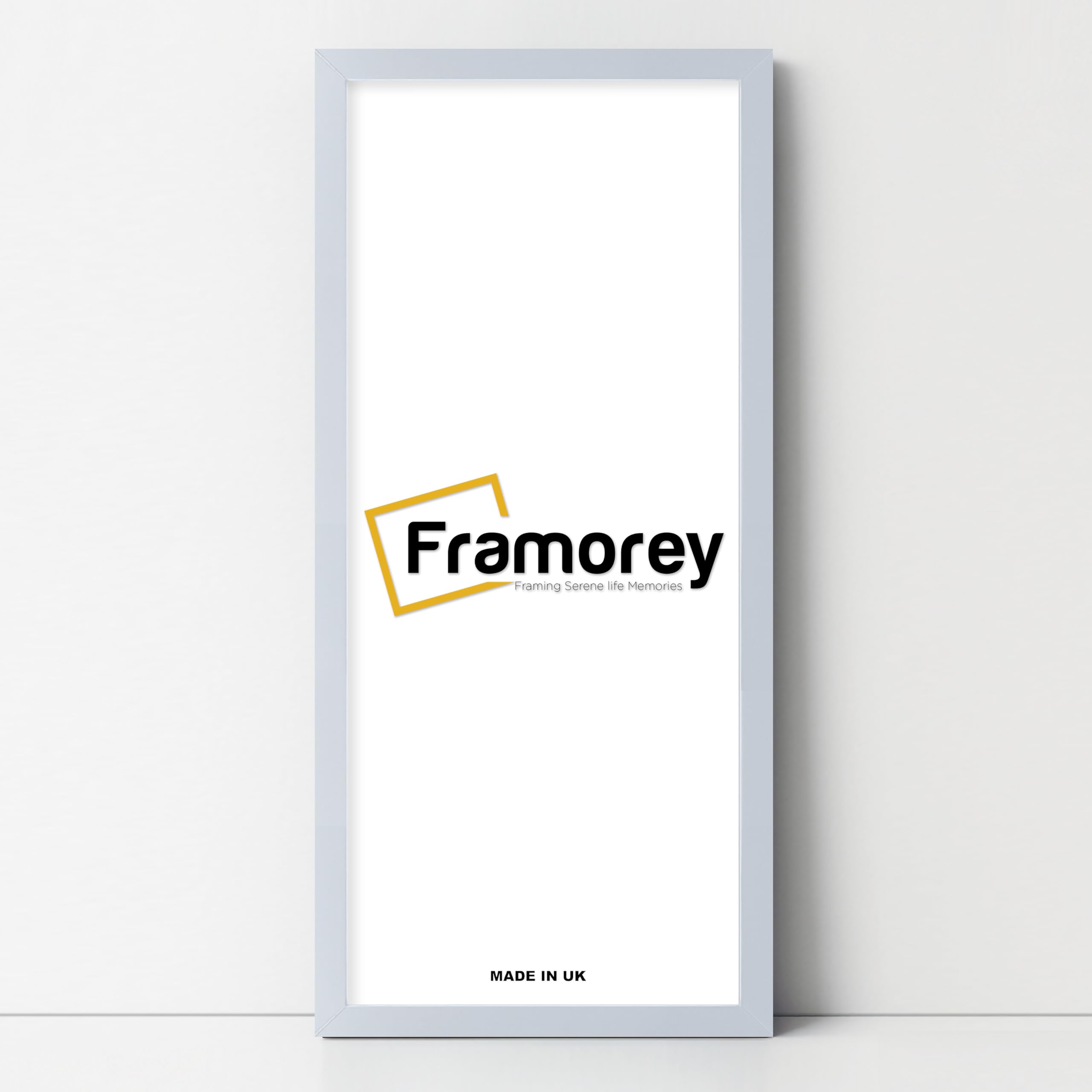 FRAMOREY Light Grey Wood Effect Frame, Panorama Style Picture Frame, 16x5 Inch Size Wall Art Hanging Photo Frame, Home Decor Frame, Best Picture Frame For Gifts