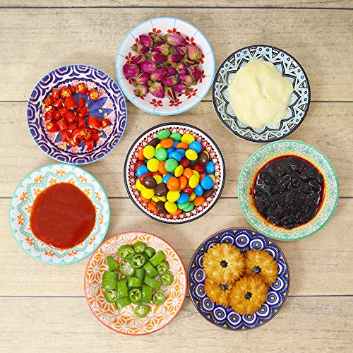 image for Farielyn-X 3 oz Round Soy Sauce Dipping Bowls Set of 8, Porcelain Side